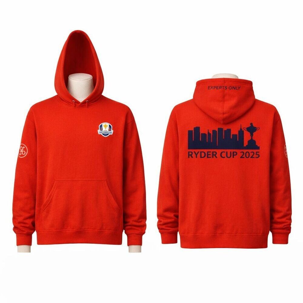 NEW G/FORE Golf Hoodie Men 2XL Red 2025 Ryder Cup Bethpage NY Graphic Sweatshirt